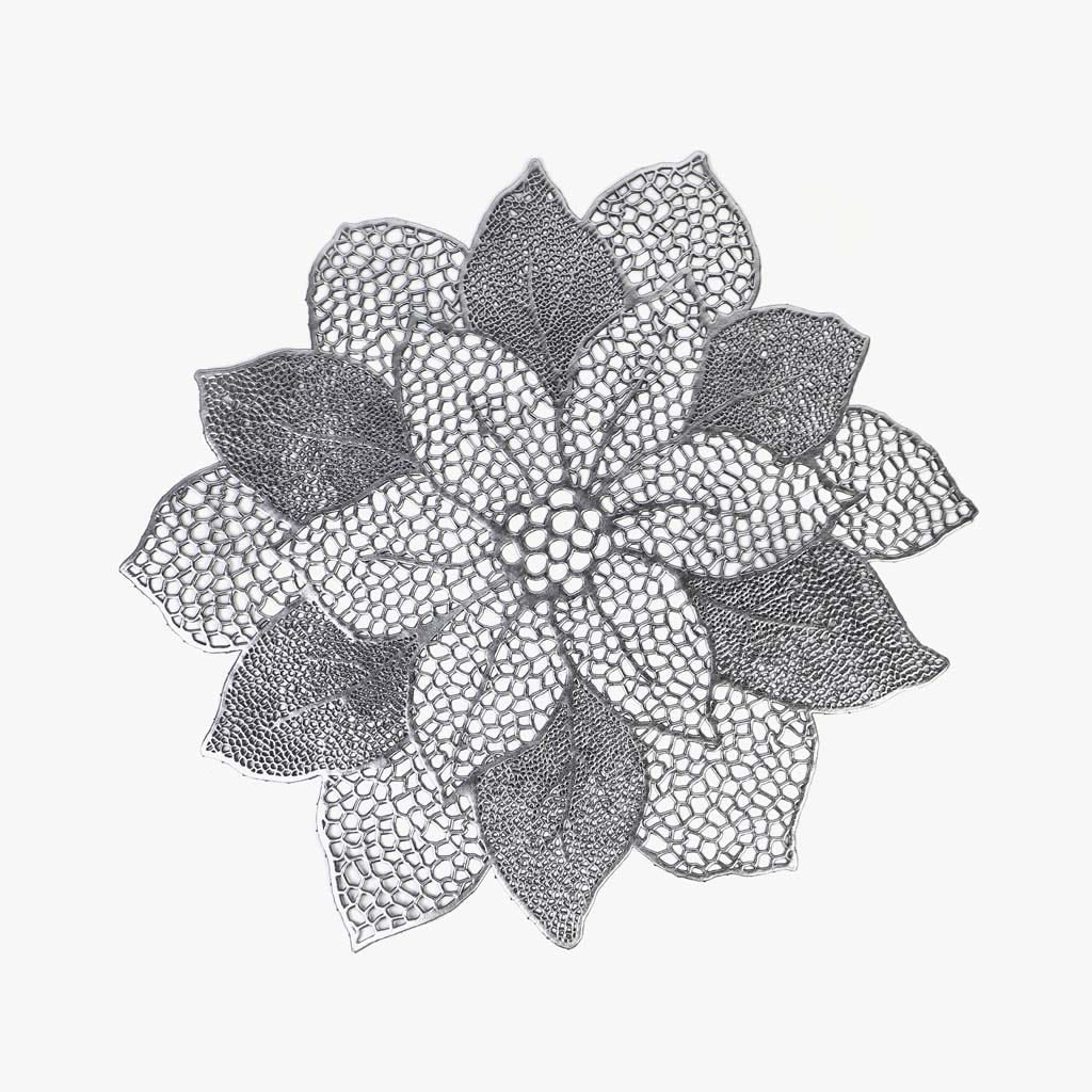 Individual Flor Prata D44 FESTIVE - Gato Preto