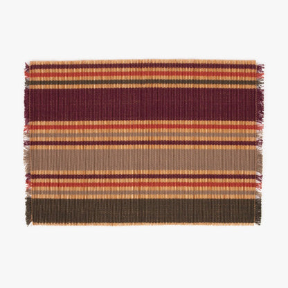 Individual Franjas Bordô e Natural INDO - Gato Preto