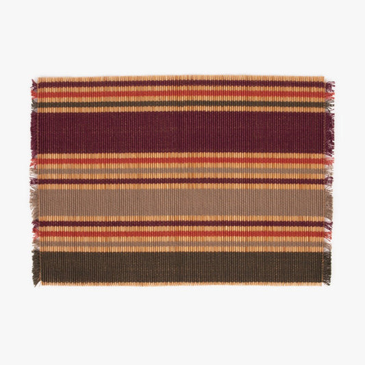 Individual Franjas Bordô e Natural INDO - Gato Preto