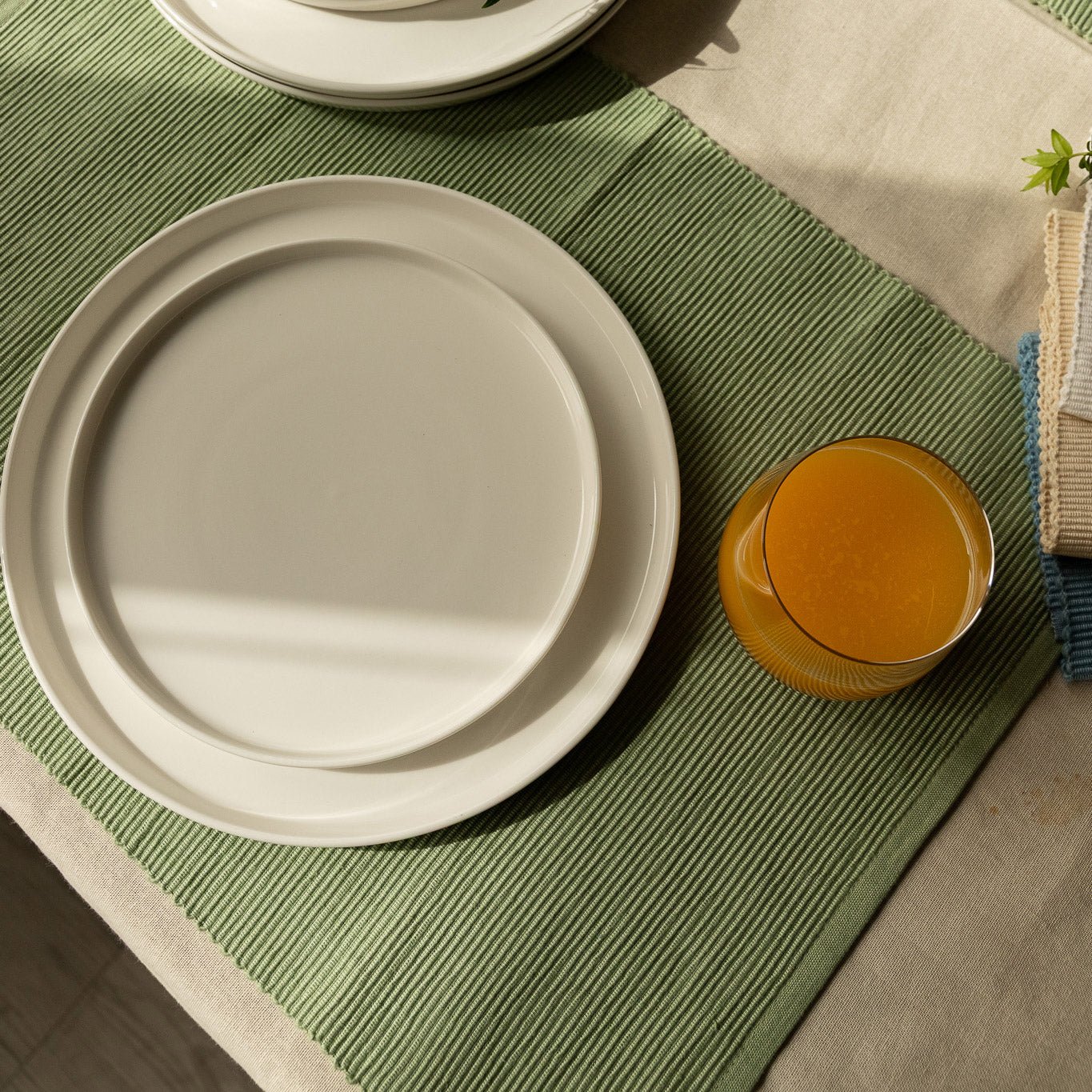 Individual para Mesa Algodão Verde Claro 4EVERYDAY - Gato Preto