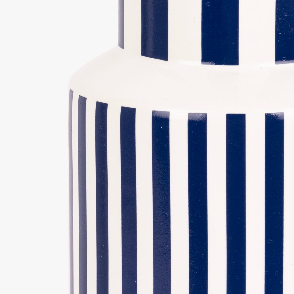 Jarra às riscas azul e branco 13x35,5cm ABSTRACT - Gato Preto
