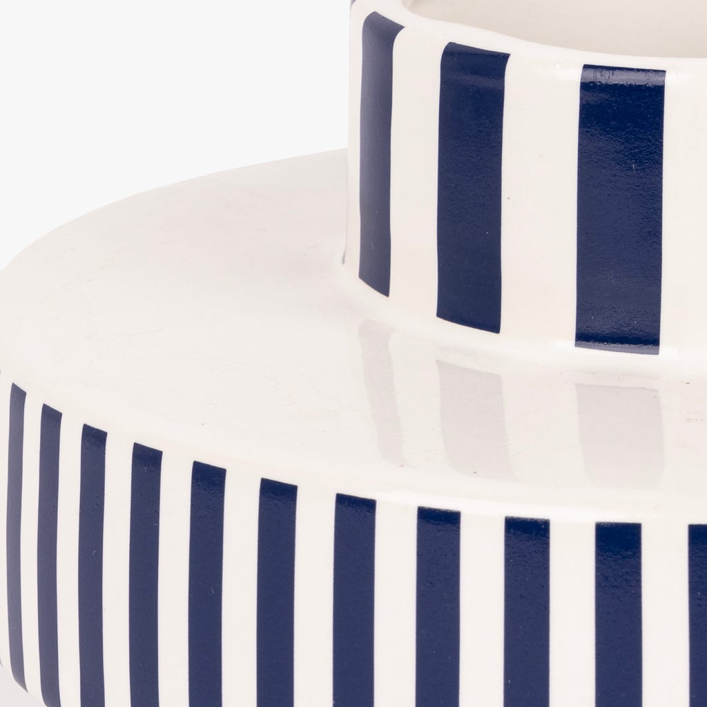 Jarra às riscas azul e branco 18x11,5cm ABSTRACT - Gato Preto