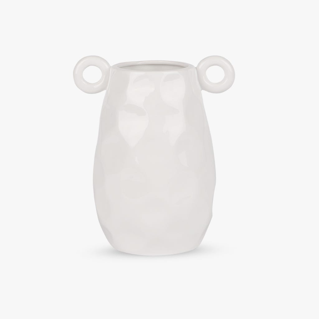 Jarra branca 15,5x22 cm ORGANIC - Gato Preto