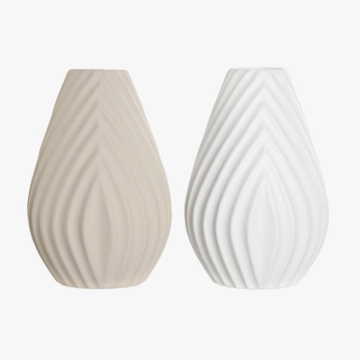 Jarra Ceramica bege e branca Gato Preto