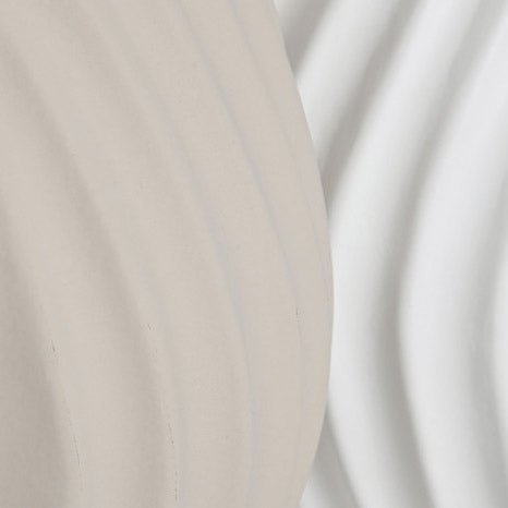 Jarra Ceramica bege e branca Gato Preto