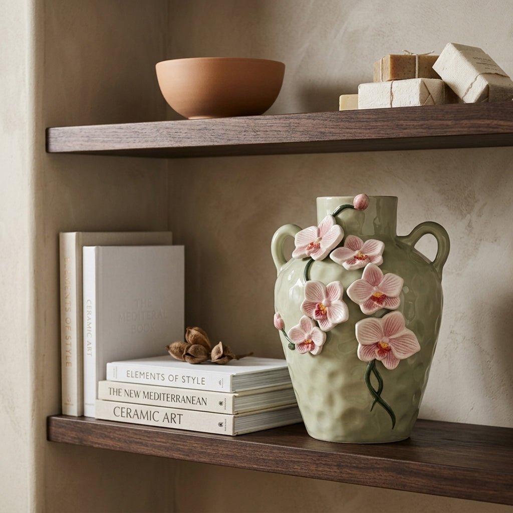 Jarra Orquidea 27cm - Gato Preto