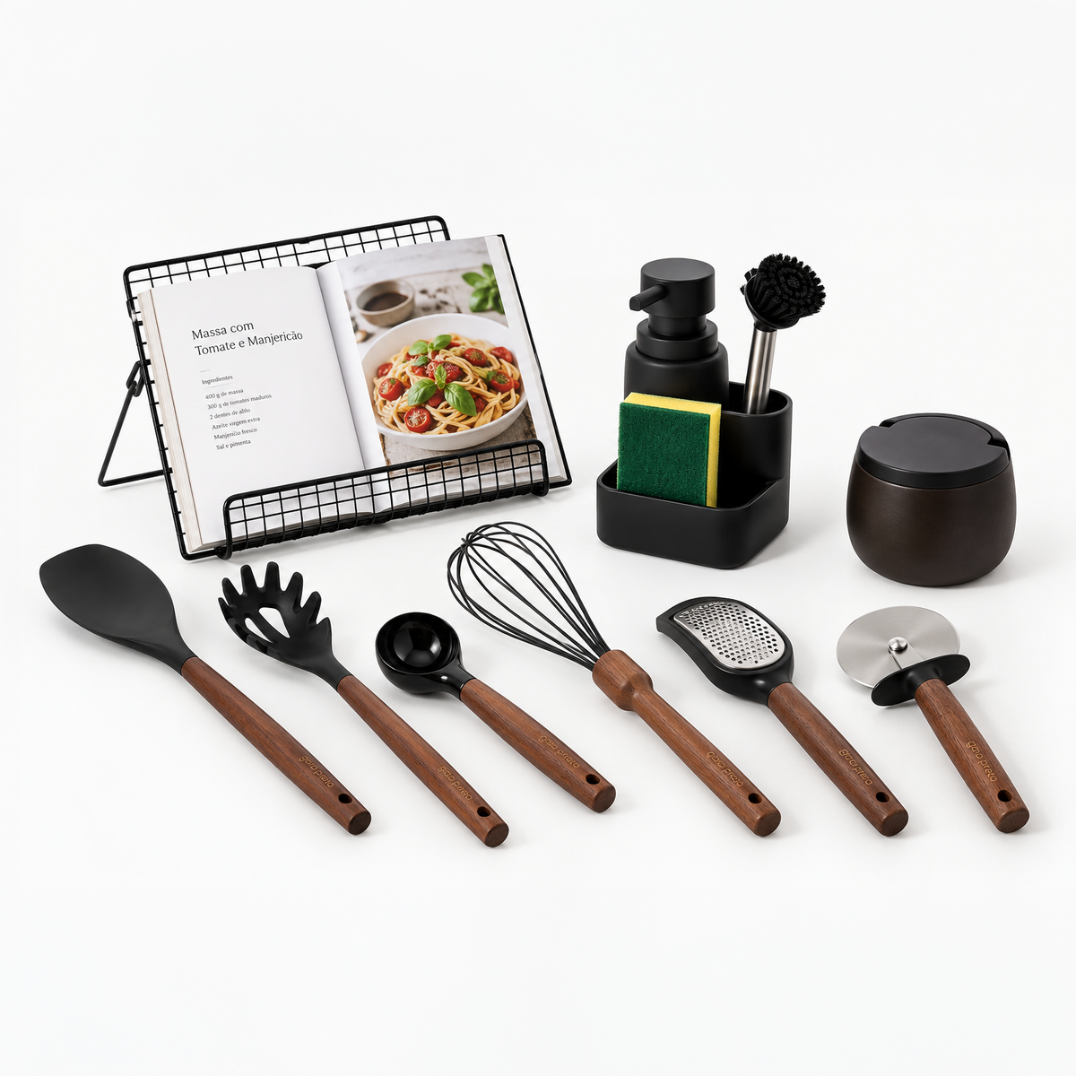 Kit completo Bancada com 9 peças Gato Preto