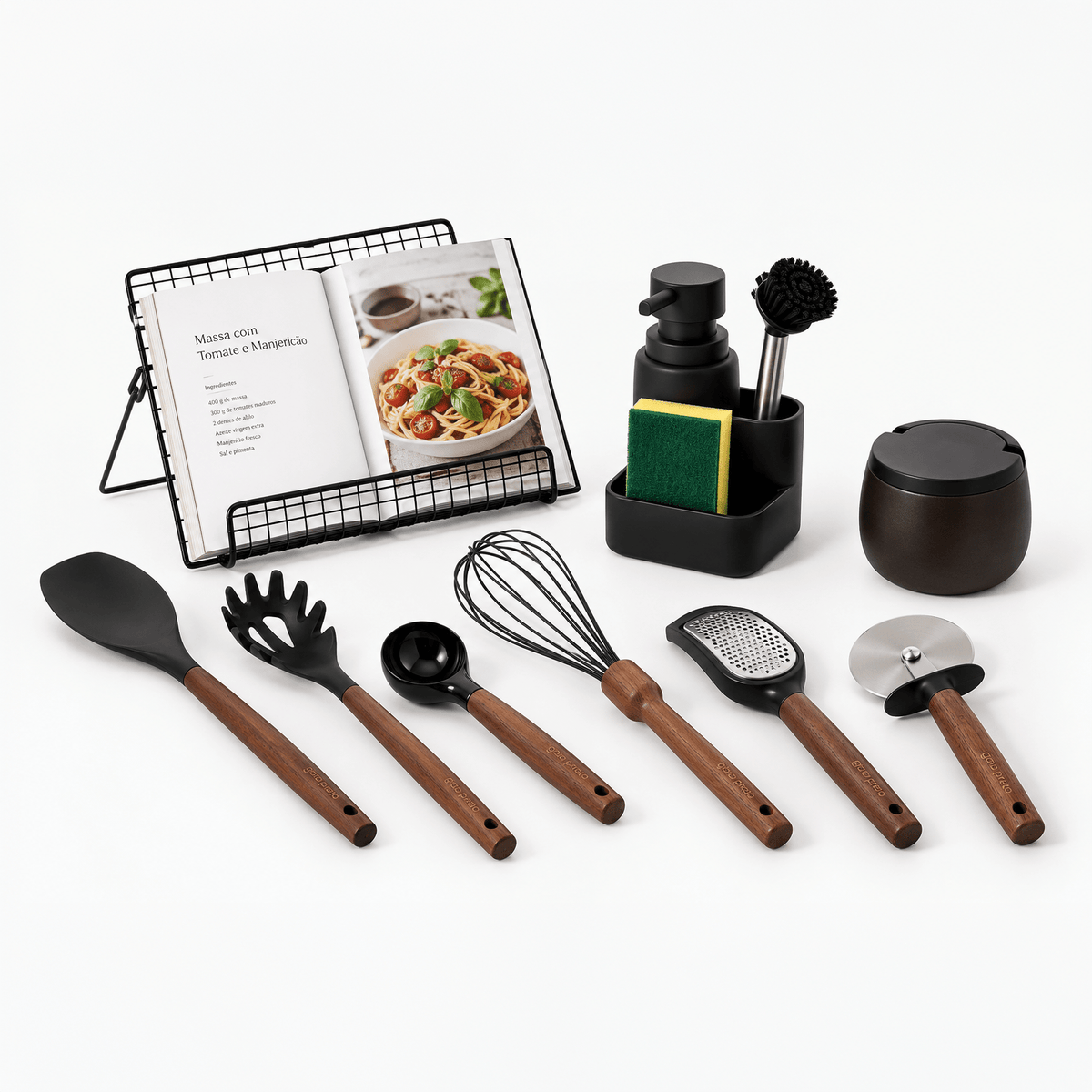 Kit completo Bancada com 9 peças Gato Preto