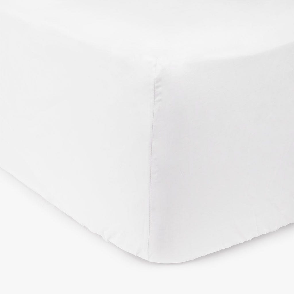 Lençol Ajustável Algodão Percal Branco 90x200+30 SAMOA - Gato Preto