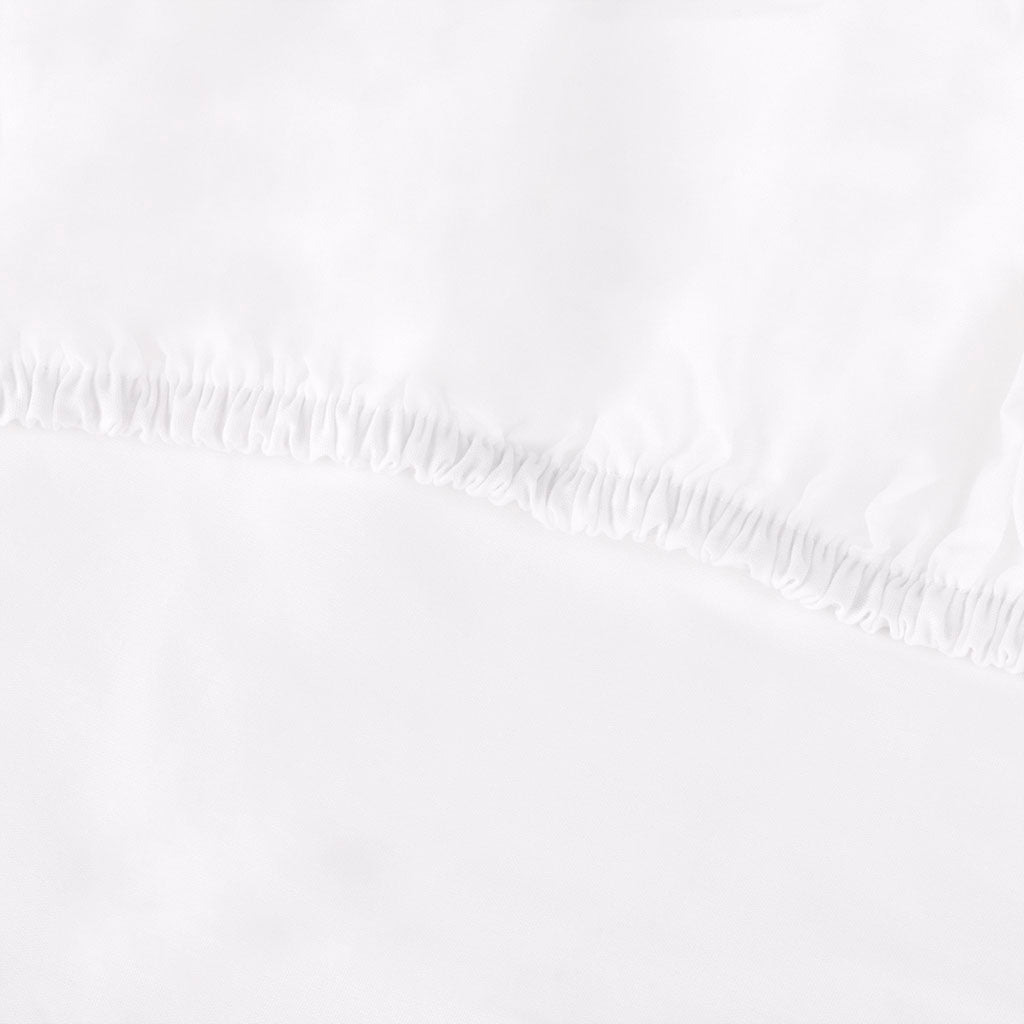 Lençol Ajustável Algodão Percal Branco 90x200+30 SAMOA - Gato Preto