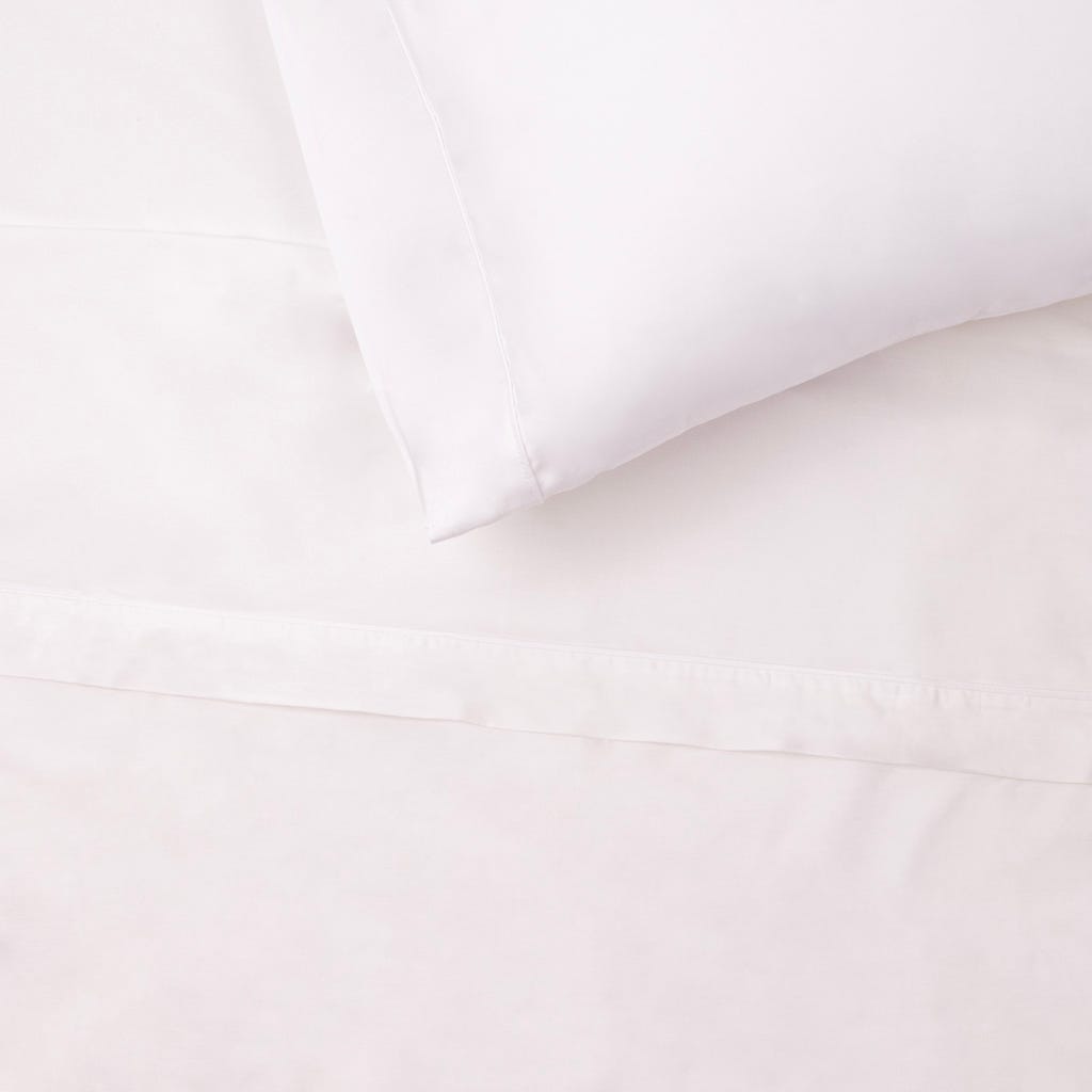 Lençol de Cima Algodão Percal Branco 160x280 SAMOA - Gato Preto