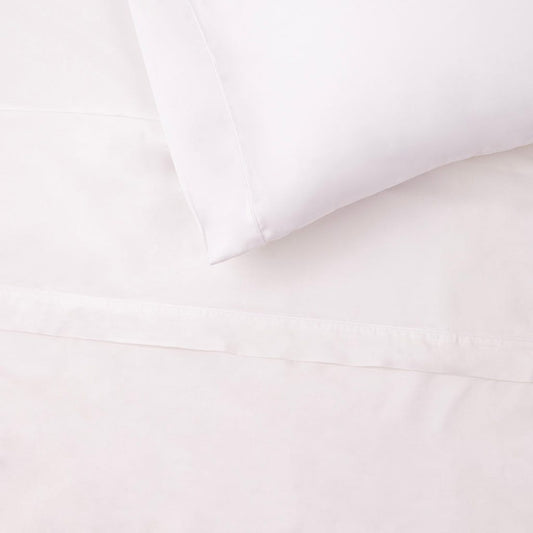 Lençol de Cima Algodão Percal Branco 160x280 SAMOA - Gato Preto