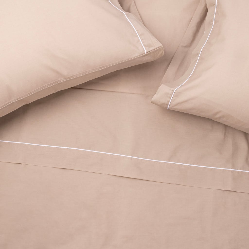 Lençol de Cima Algodão Percal Seixo 240x280 SAMOA - Gato Preto