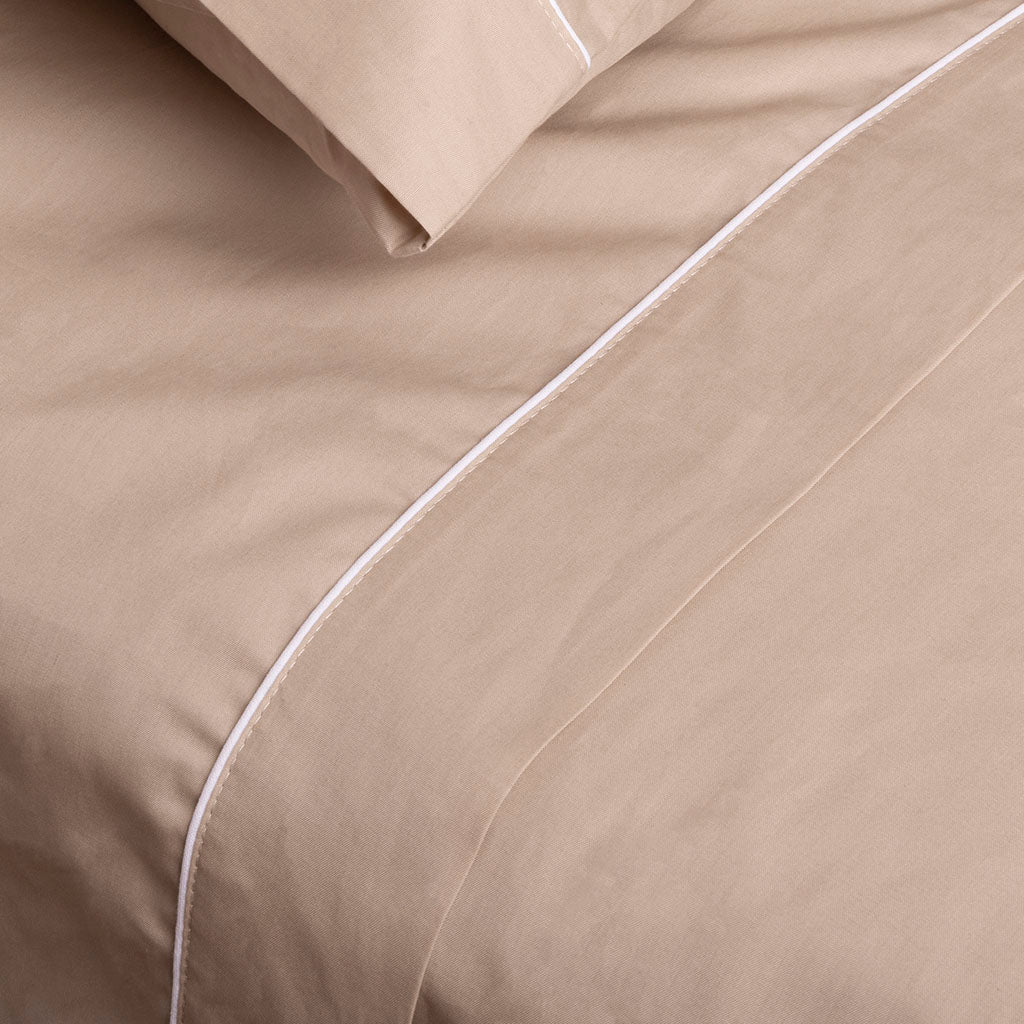 Lençol de Cima Algodão Percal Seixo 240x280 SAMOA - Gato Preto