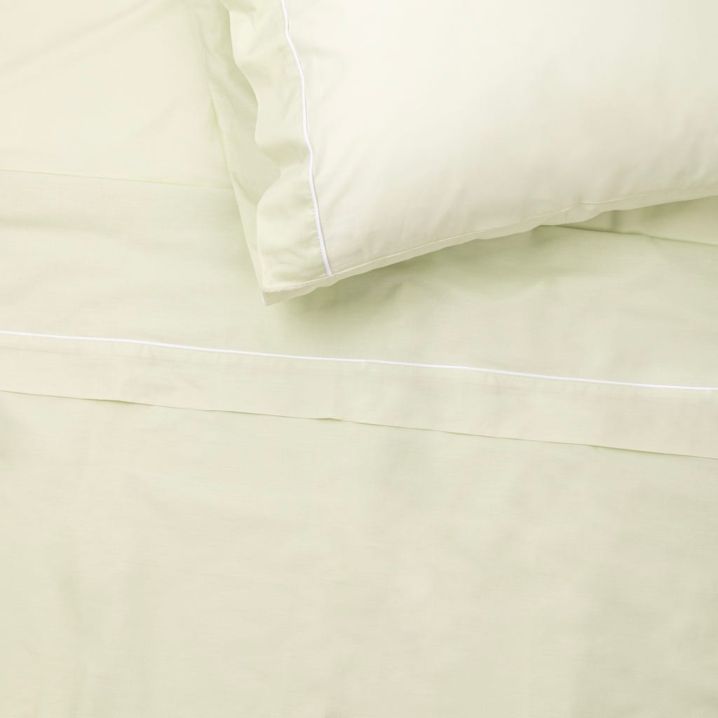 Lençol de Cima Algodão Percal Verde Claro 160x280 SAMOA - Gato Preto