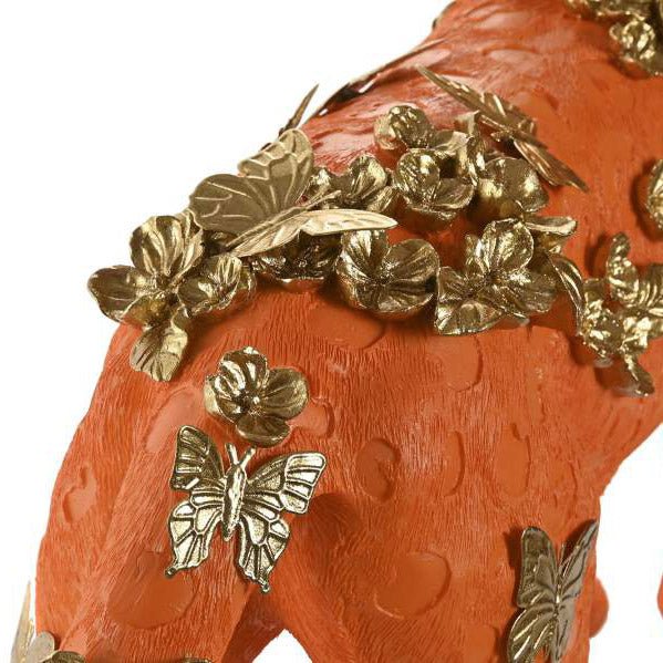Leopardo Laranja Decorativo em Resina WILD — Gato Preto