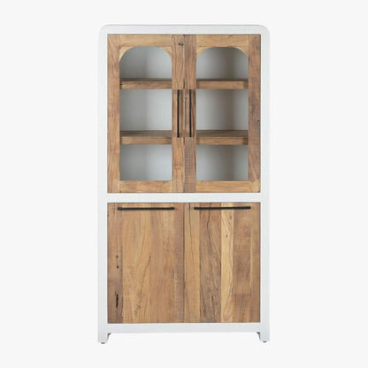 Louceiro com Quatro Portas Branco com Madeira ZENA - Gato Preto