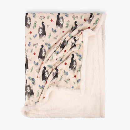 Manta com Sherpa Furry Cat COZY - Gato Preto