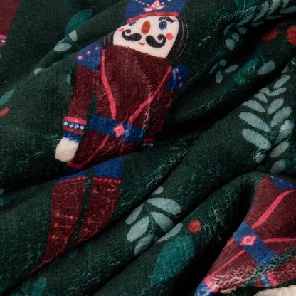 Manta com Sherpa Nutcracker KITSCH - Gato Preto