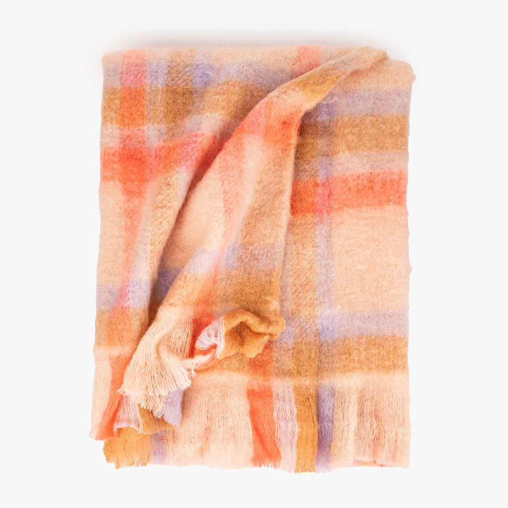 Manta de Acrílico com Franjas Multicolor WOODLAND - Gato Preto