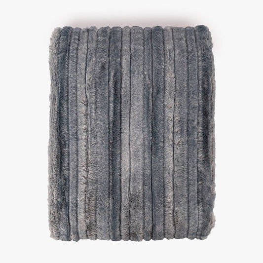 Manta de Pelo Sintético Azul Claro ALASKA - Gato Preto