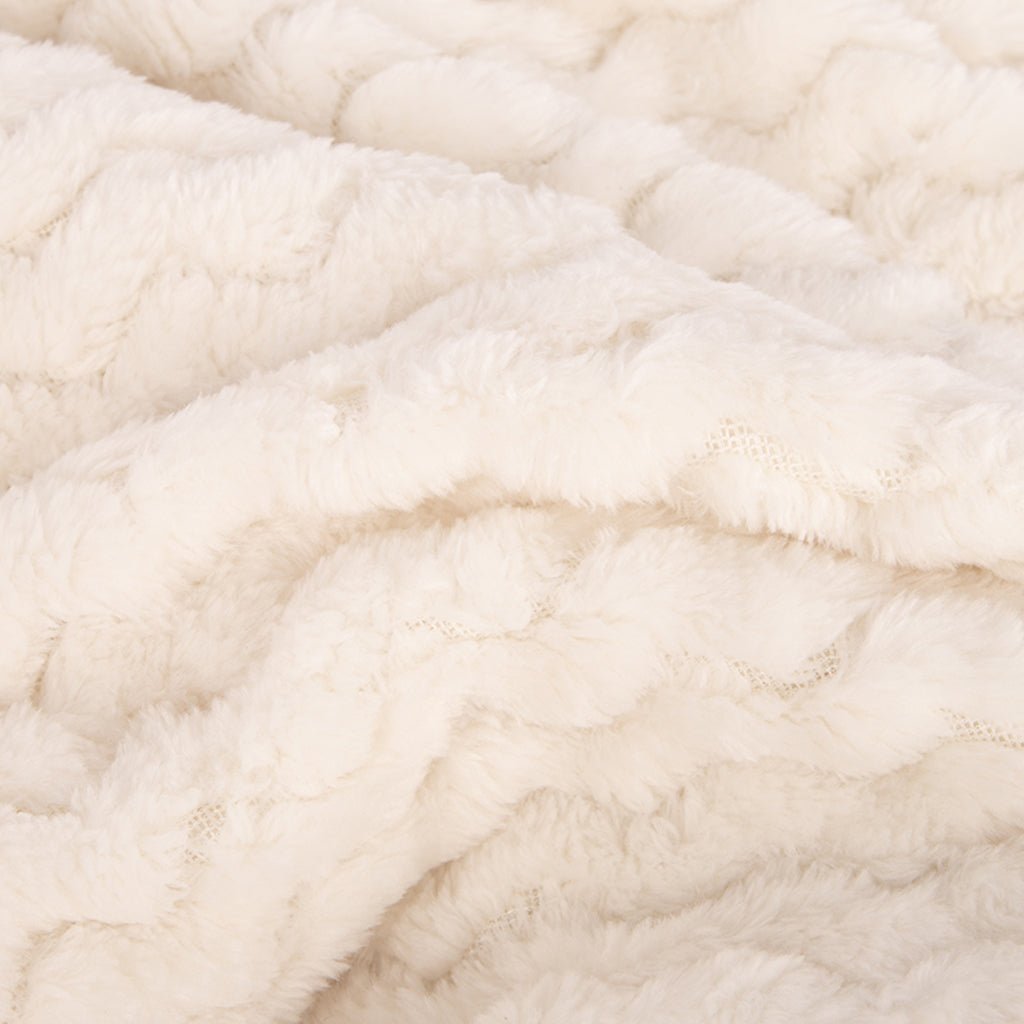 Manta ZigZag Natural 170x220 ALASKA - Gato Preto