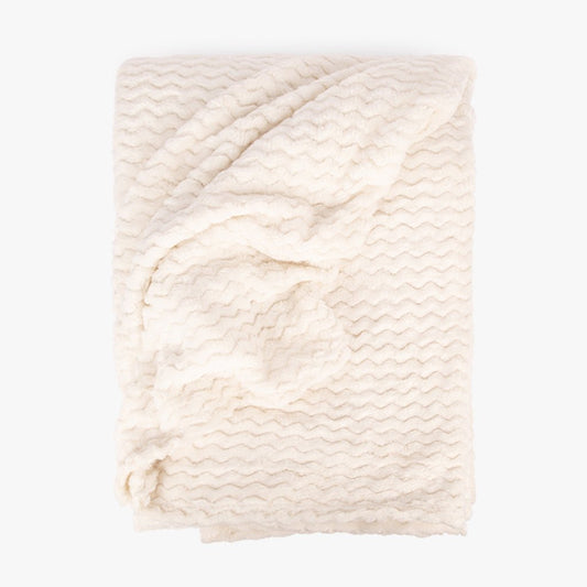 Manta ZigZag Natural 240x220 ALASKA - Gato Preto