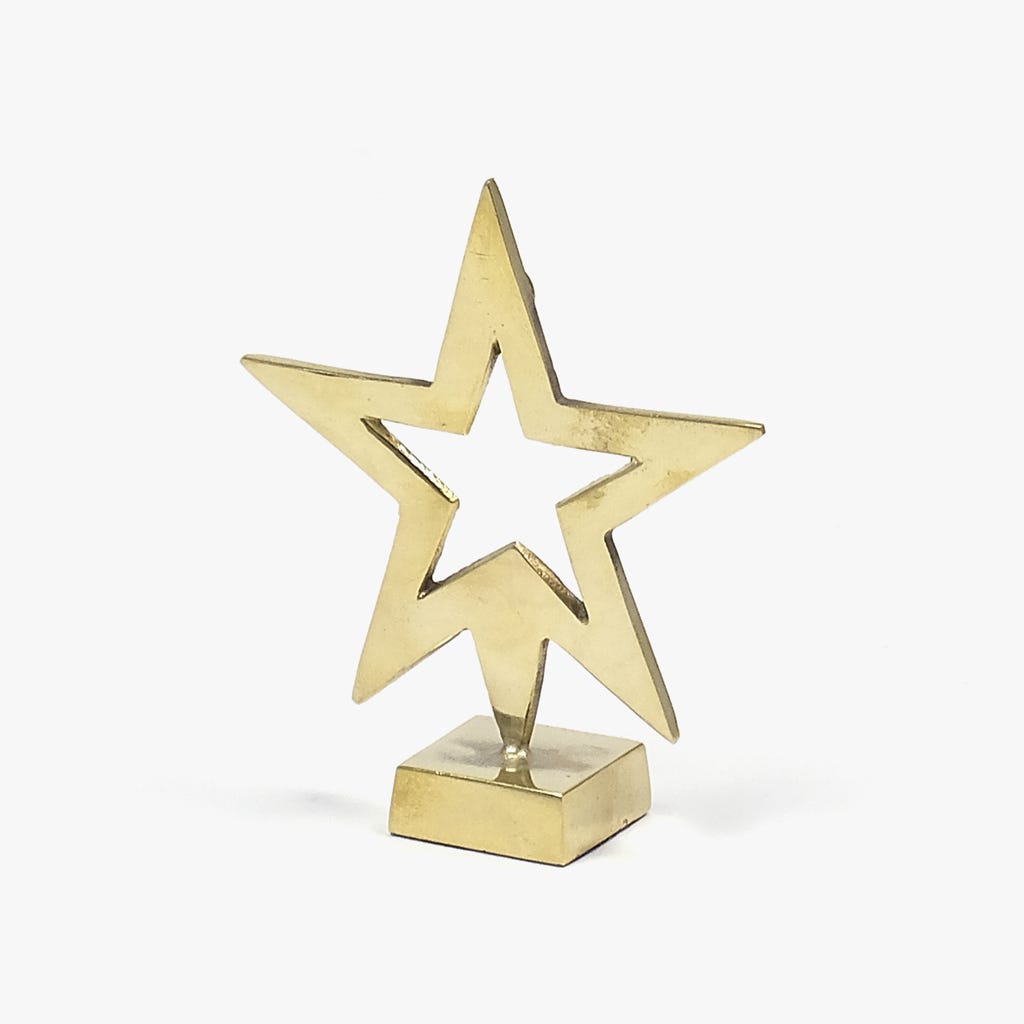 Marcador de Lugar em Metal Estrela Ouro PARTY - Gato Preto