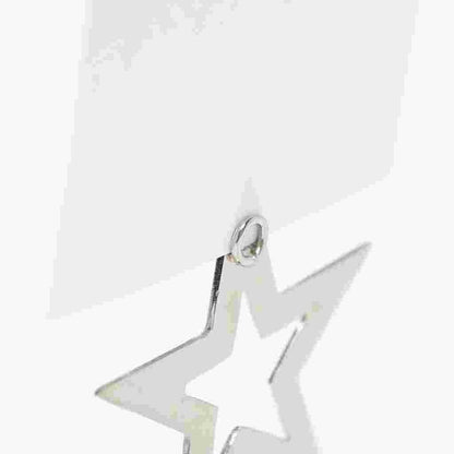 Marcador de Lugar em Metal Estrela Prata PARTY - Gato Preto