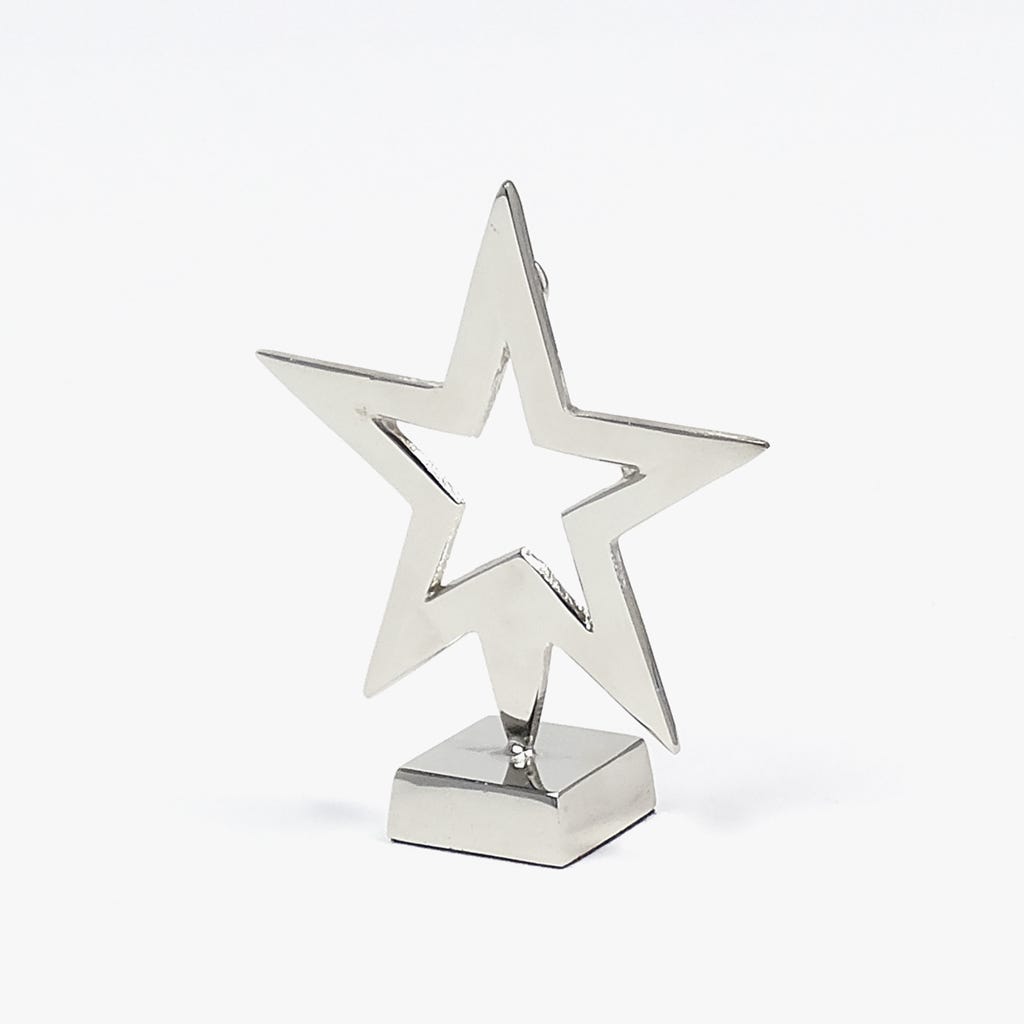 Marcador de Lugar em Metal Estrela Prata PARTY - Gato Preto