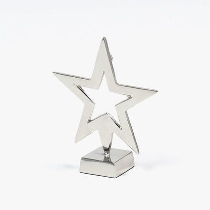 Marcador de Lugar em Metal Estrela Prata PARTY - Gato Preto