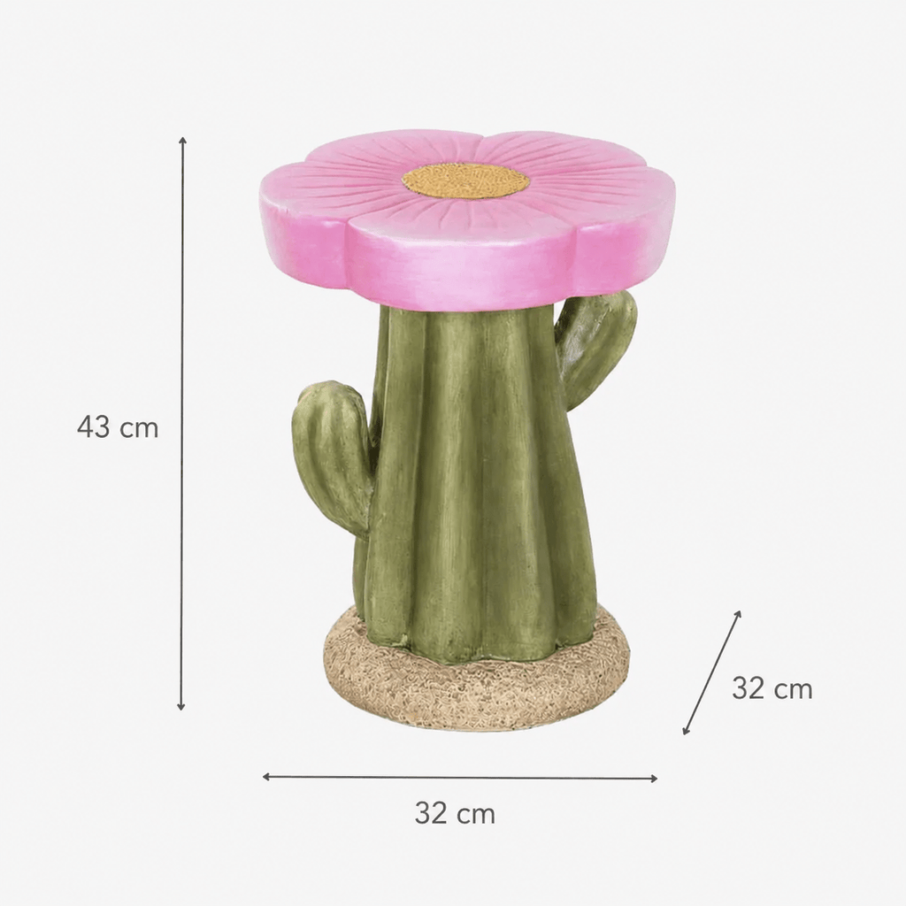 Mesa Apoio Flor Rosa - Gato Preto