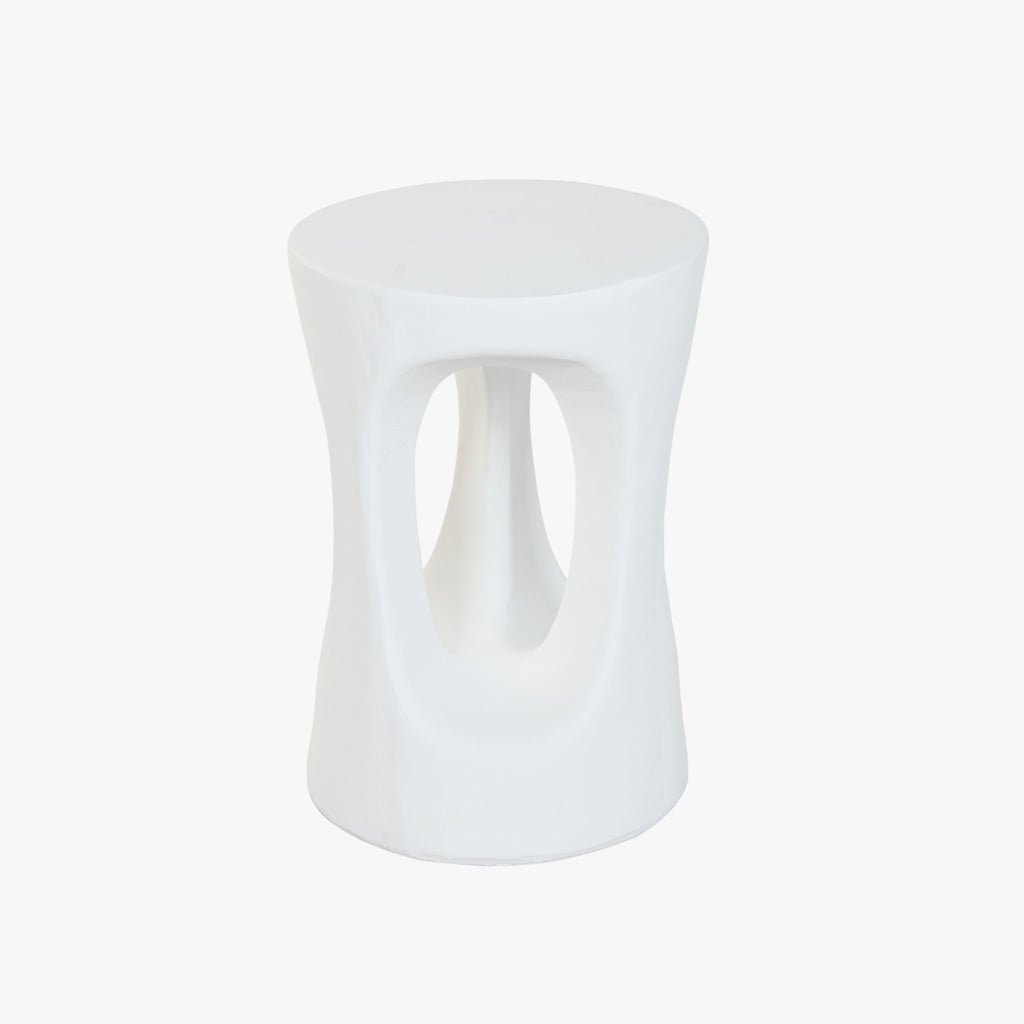 Mesa Auxiliar Branca Magnesia 35 cm ZENA - Gato Preto