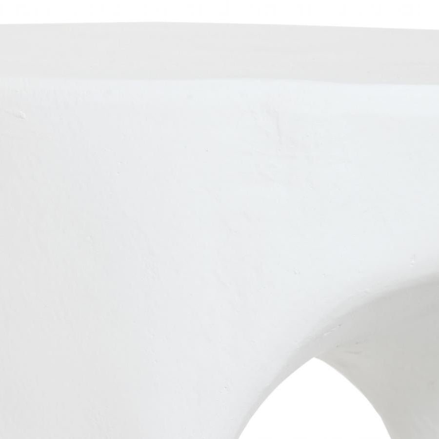 Mesa Auxiliar Branca Magnesia 35 cm ZENA - Gato Preto