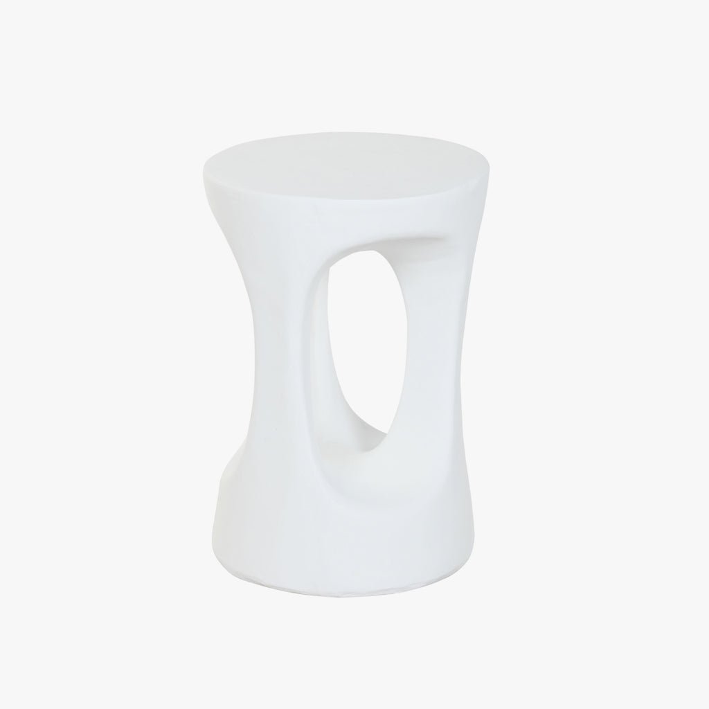 Mesa Auxiliar Branca Magnesia 35 cm ZENA - Gato Preto