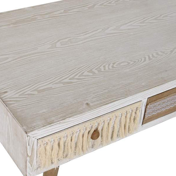 Mesa Centro Branca com Três Gavetas ZENA - Gato Preto