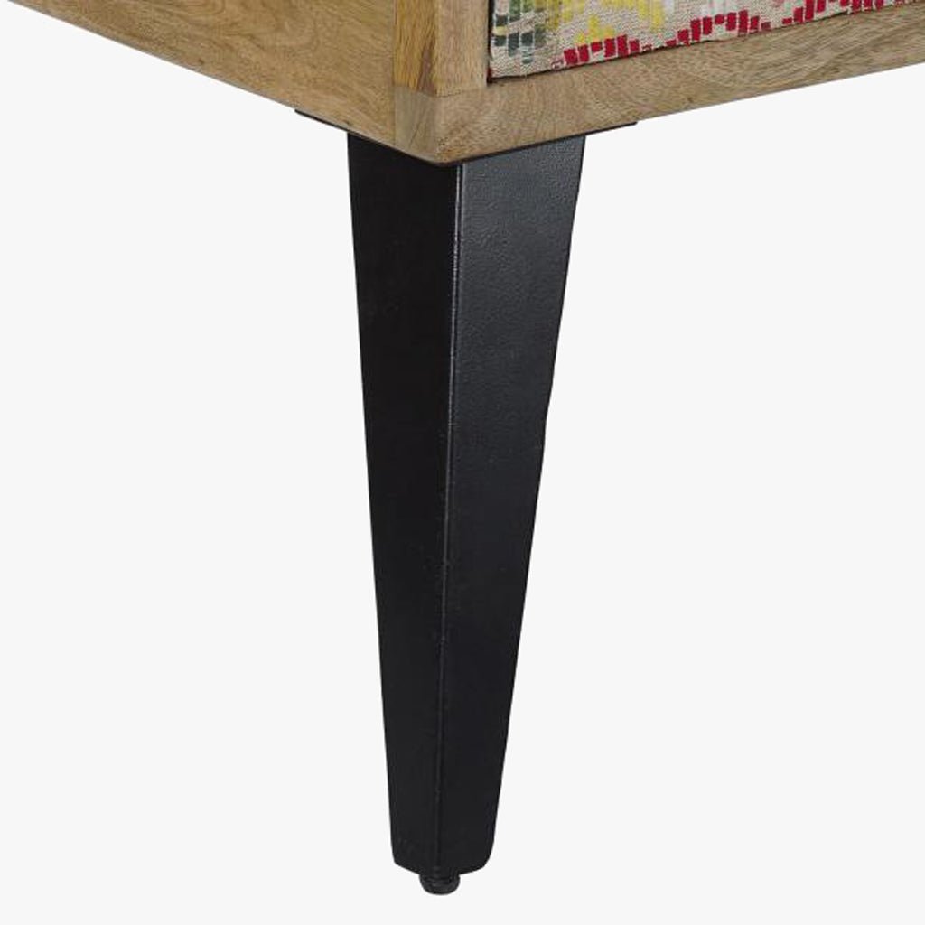 Mesa Centro Duas Gavetas Padrao Colorido 110x70x46 JASMIN - Gato Preto