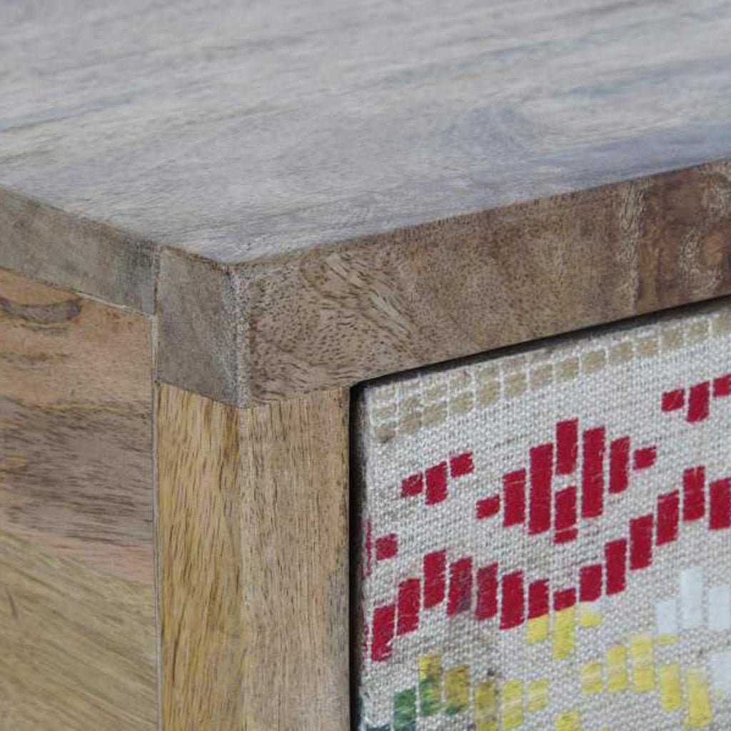 Mesa Centro Duas Gavetas Padrao Colorido 110x70x46 JASMIN - Gato Preto