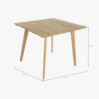 Mesa com 4 cadeiras em Teca e Corda Castanho - Gato Preto