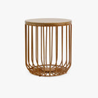 Mesa de Apoio Alta com Estrutura em Metal Amarelo GIRONA - Gato Preto