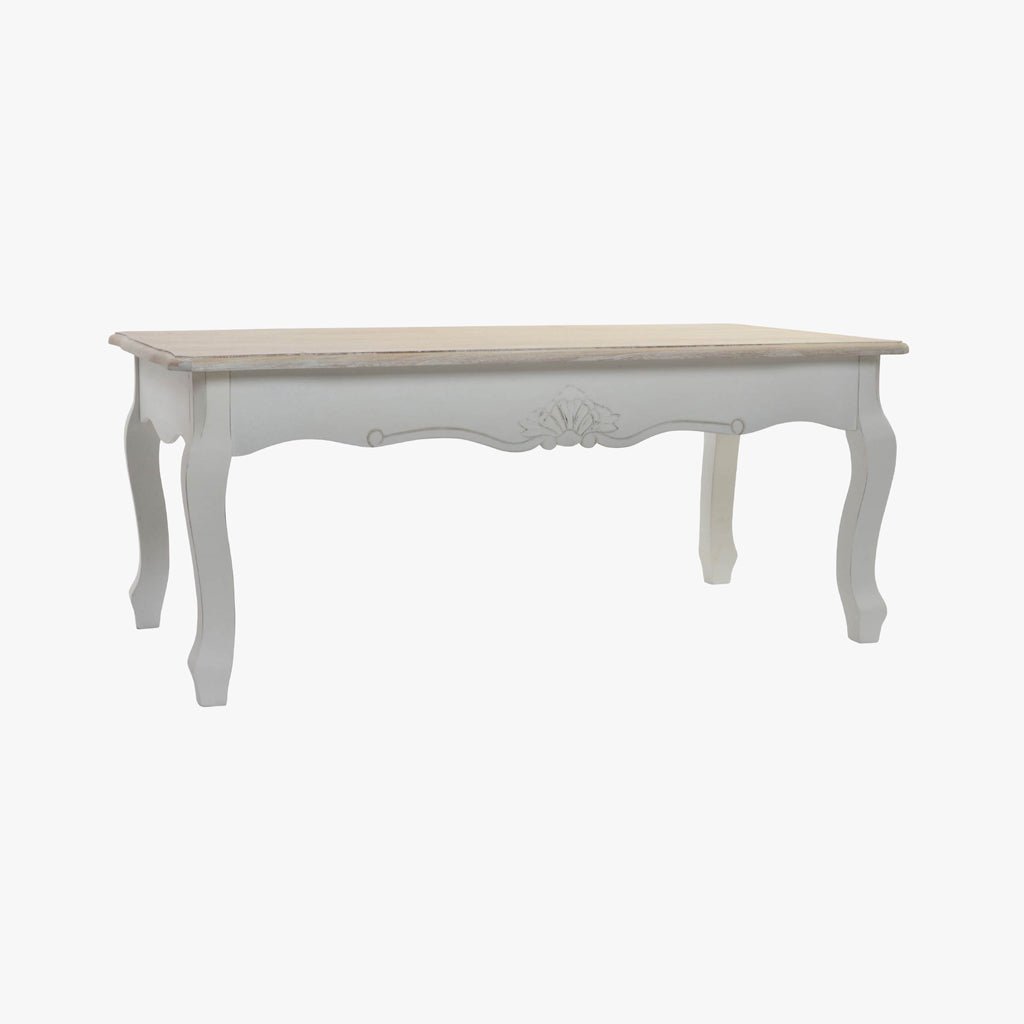 Mesa de Apoio Branca de Madeira 120x60x50 VERSAILLES - Gato Preto