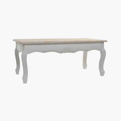 Mesa de Apoio Branca de Madeira 120x60x50 VERSAILLES - Gato Preto