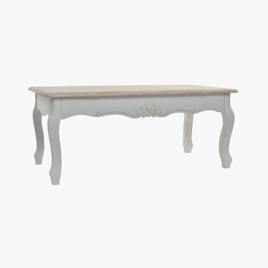 Mesa de Apoio Branca de Madeira 120x60x50 VERSAILLES - Gato Preto