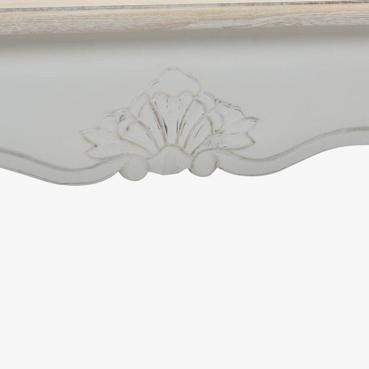 Mesa de Apoio Branca de Madeira 120x60x50 VERSAILLES - Gato Preto