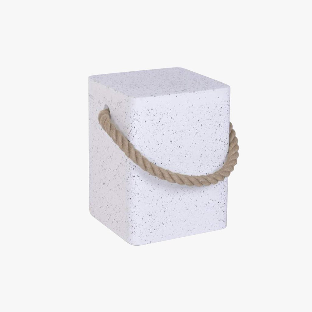 Mesa de Apoio Cimento Bege 35x35x46 - Gato Preto