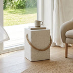 Mesa de Apoio Cimento Bege 35x35x46 - Gato Preto