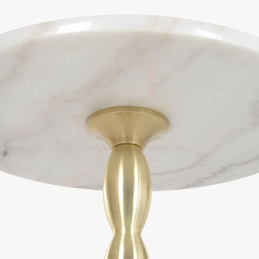 Mesa de Apoio Clássica Mármore com Pé Dourado VERSAILLES - Gato Preto