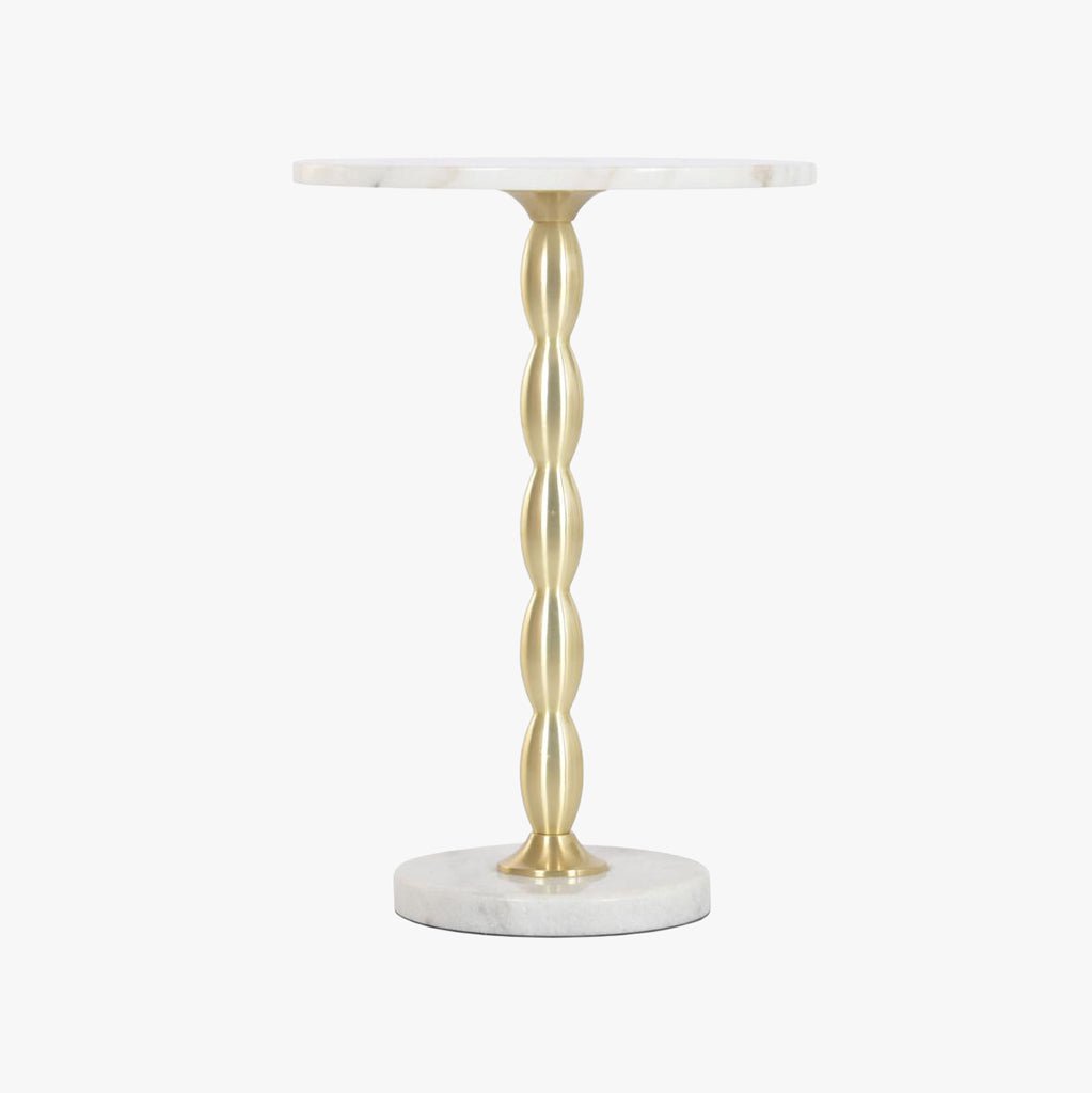 Mesa de Apoio Clássica Mármore com Pé Dourado VERSAILLES - Gato Preto