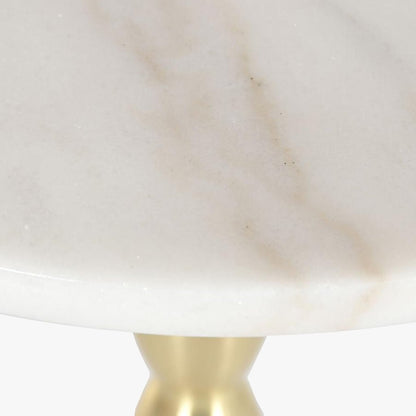 Mesa de Apoio Clássica Mármore com Pé Dourado VERSAILLES - Gato Preto