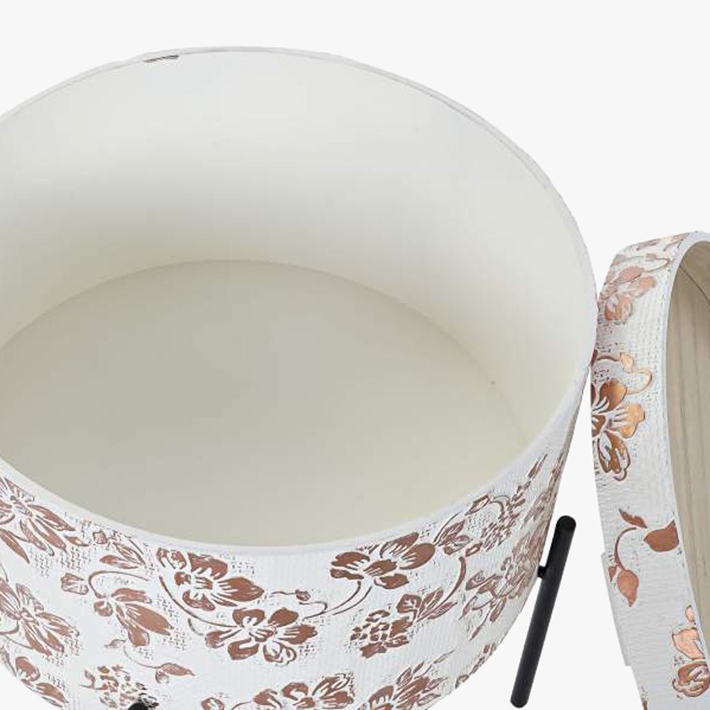 Mesa de Apoio Padrao Floral 38x38x39 JASMIN - Gato Preto